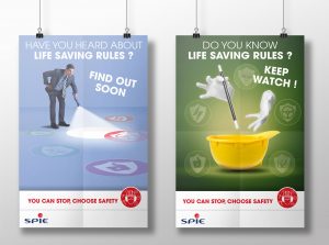 Création affiche SPIE "you can stop, chosse safety"
